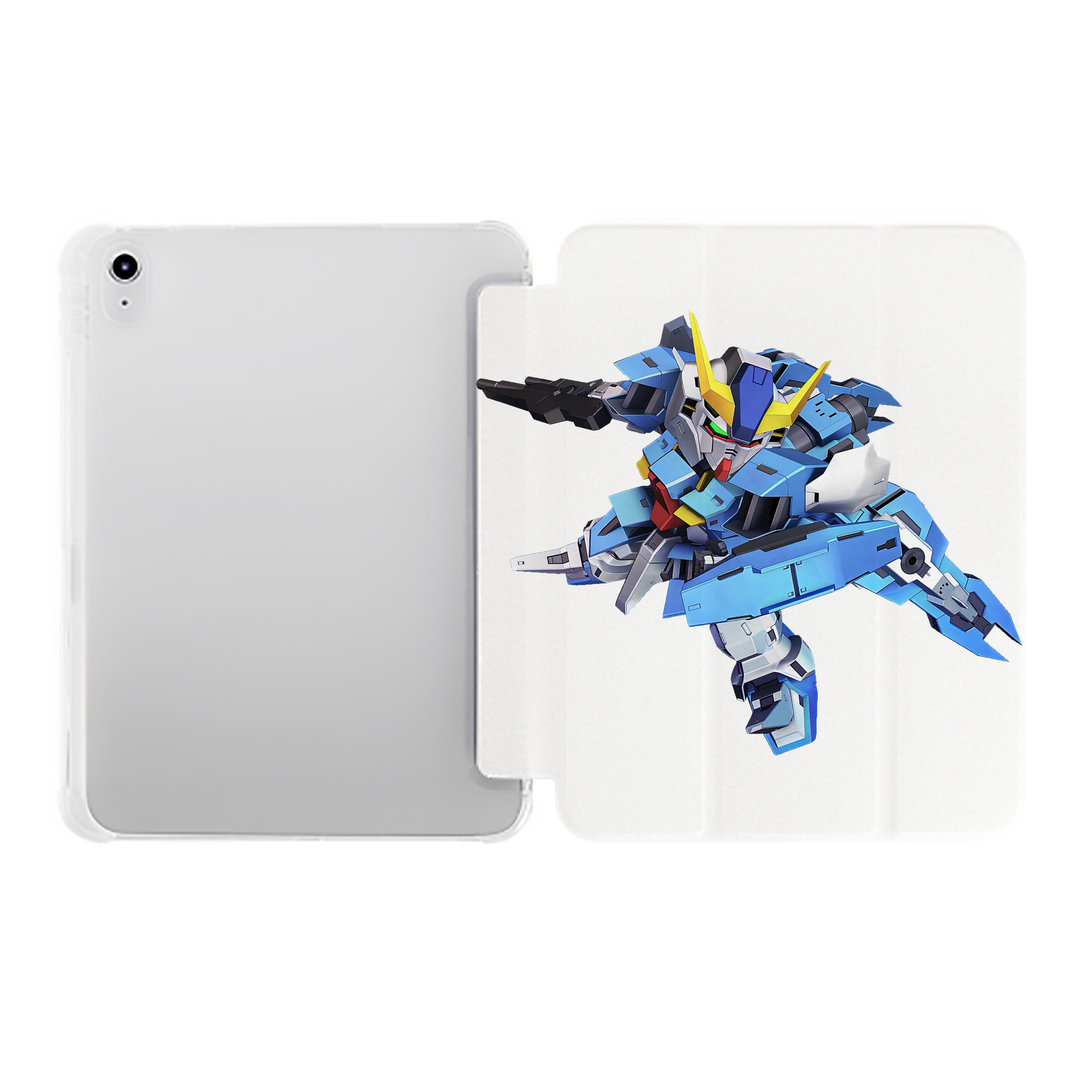（画像用） 機動戦士ガンダム Mobile Suit Gundam IPad ケース ペン収納付き 三つ折りスタンド PUレザー×シリコン 対応機種9.5/10.5/10.9インチ